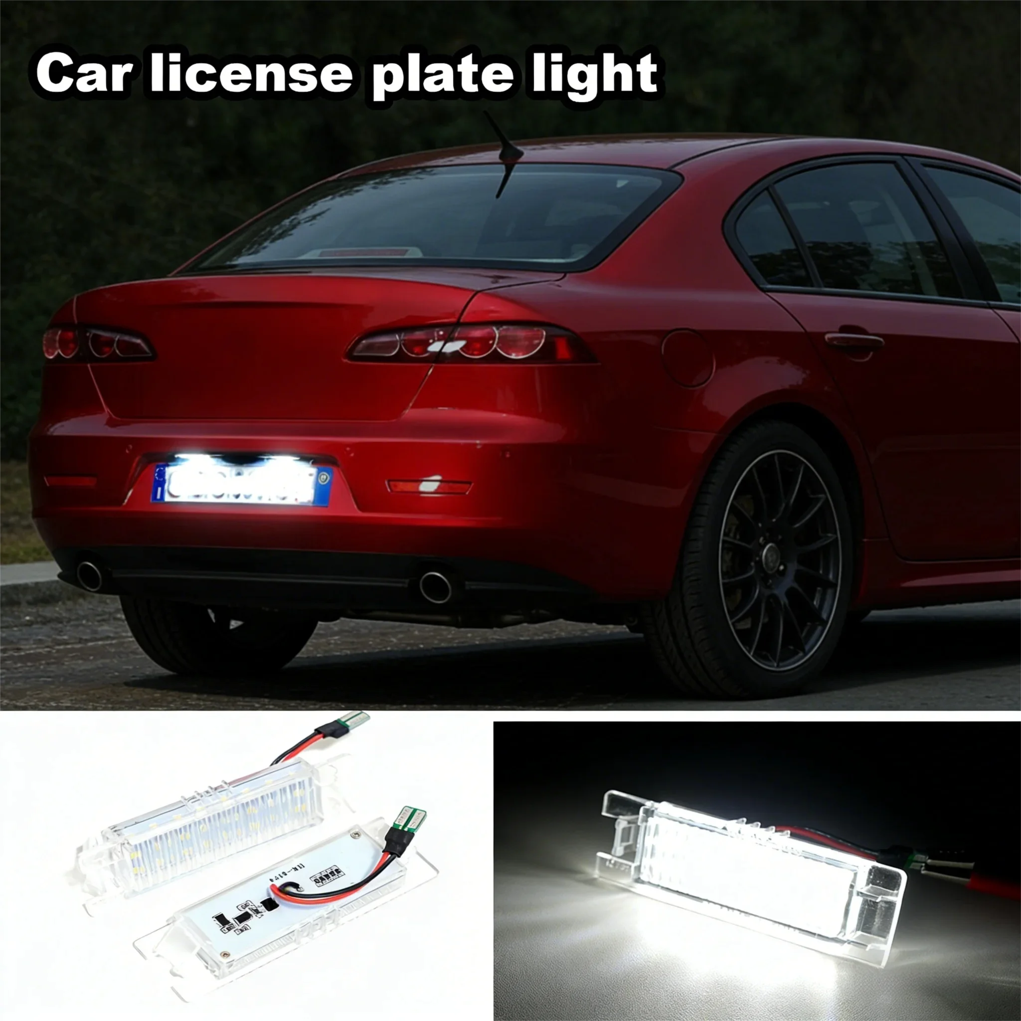 2PCS White LED License Plate Lights For Vauxhall Adam Ampera Astra Corsa Cavalier GTC Meriva Tigra TwinTop Insignia Zafira Casca