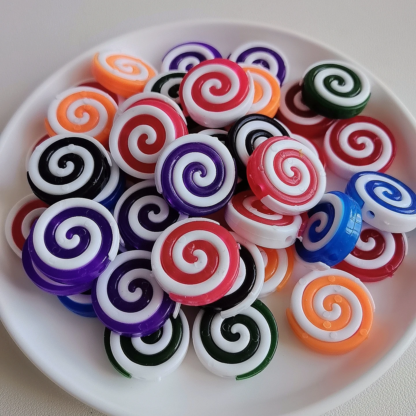25mm Kawaii Christmas Simulation Spiral Candy Flat Back Resin Cabochon Fit Phone Case Deco Parts DIY Scrapbooking Accessories