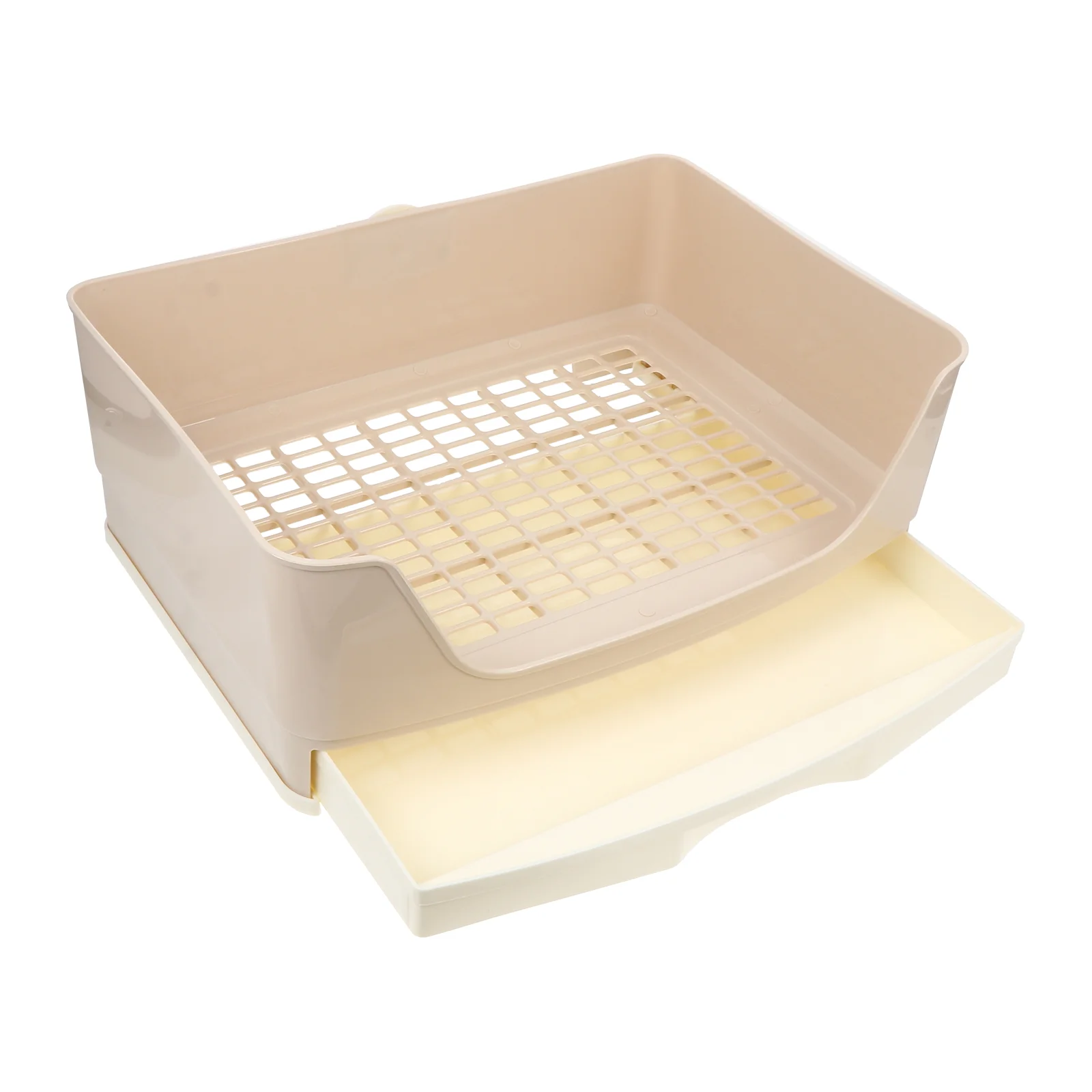 Hamster Rabbit Toilet Bathtub Tray Bunny Potty Trash Can Litter Beige Plastic Little Critters