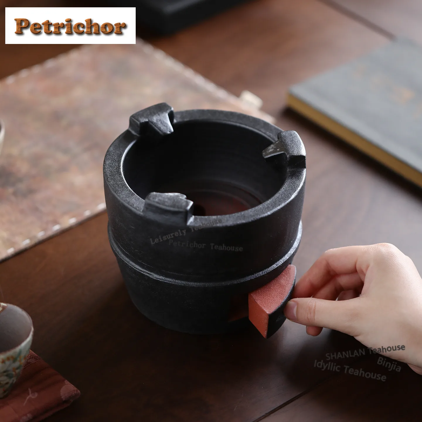 Vintage Old-fashioned Charcoal Tea Warmer Holder Candle Heater Stove Kettle Stand Boiling Water Carbon Furnace Tea Ceremony Gift