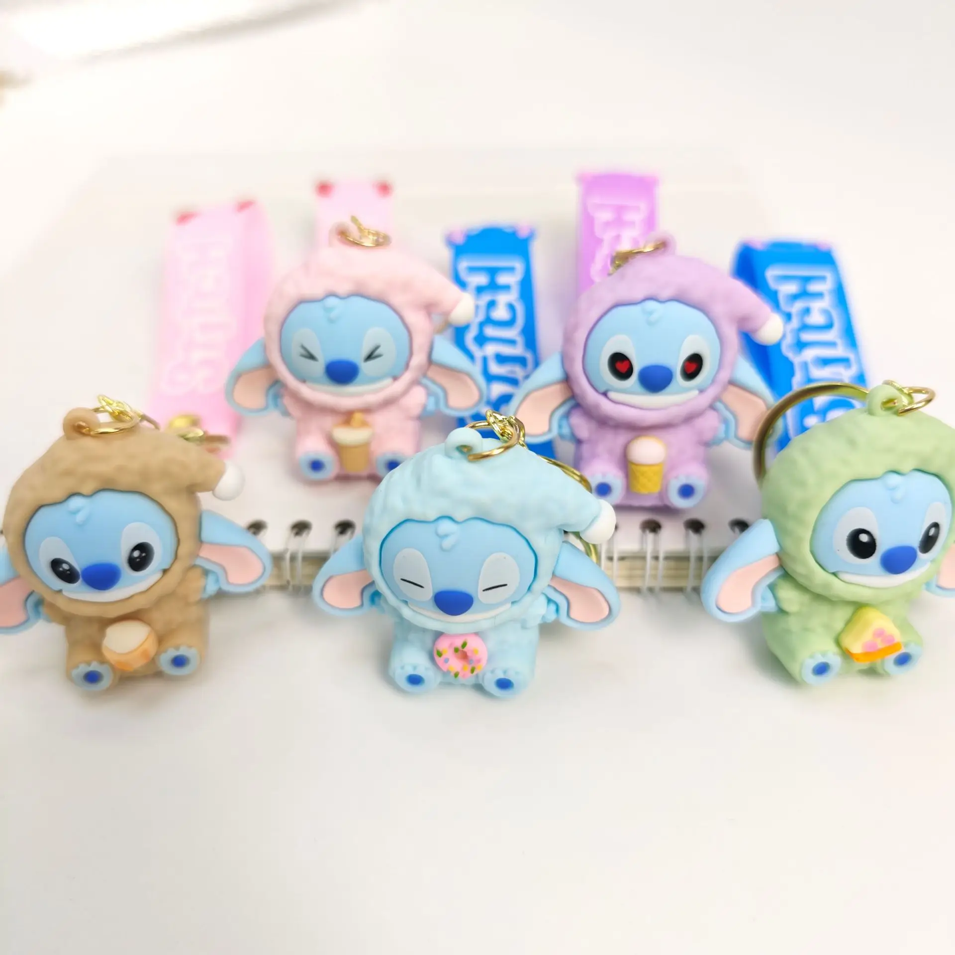 

Stitch Disney Keychain Figure Toy Cute Supple Cartoon Dessert Stitch Keychain Pendant Fan Kid Birthday Gifts Hot Sale