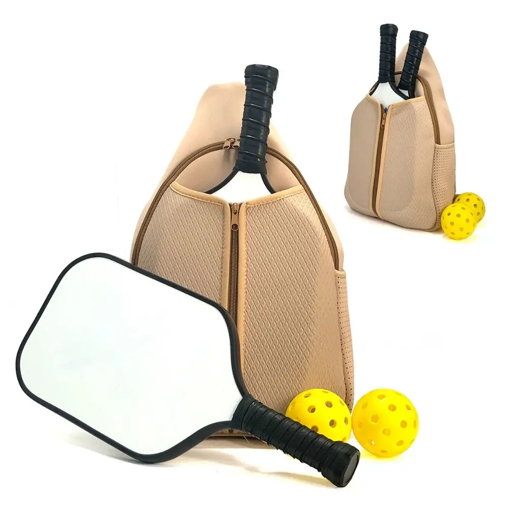 Large Capacity Pickleball Rackets Backpack Breathable Holds 2 Rackets Pickleball Paddle Sling Bag Lightweight