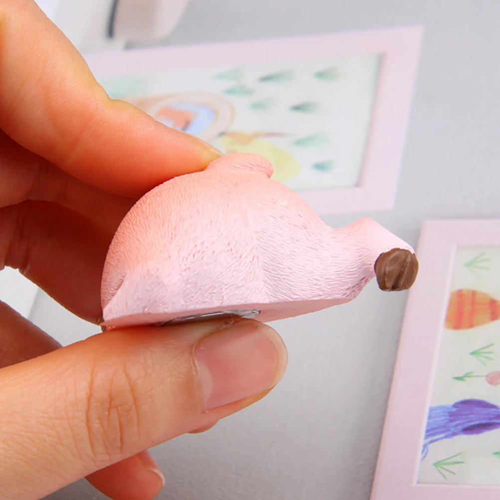 

5 Pcs Pig Magnet Butt Magnets Animal Fridge for Refrigerator Cute Resin Decorations