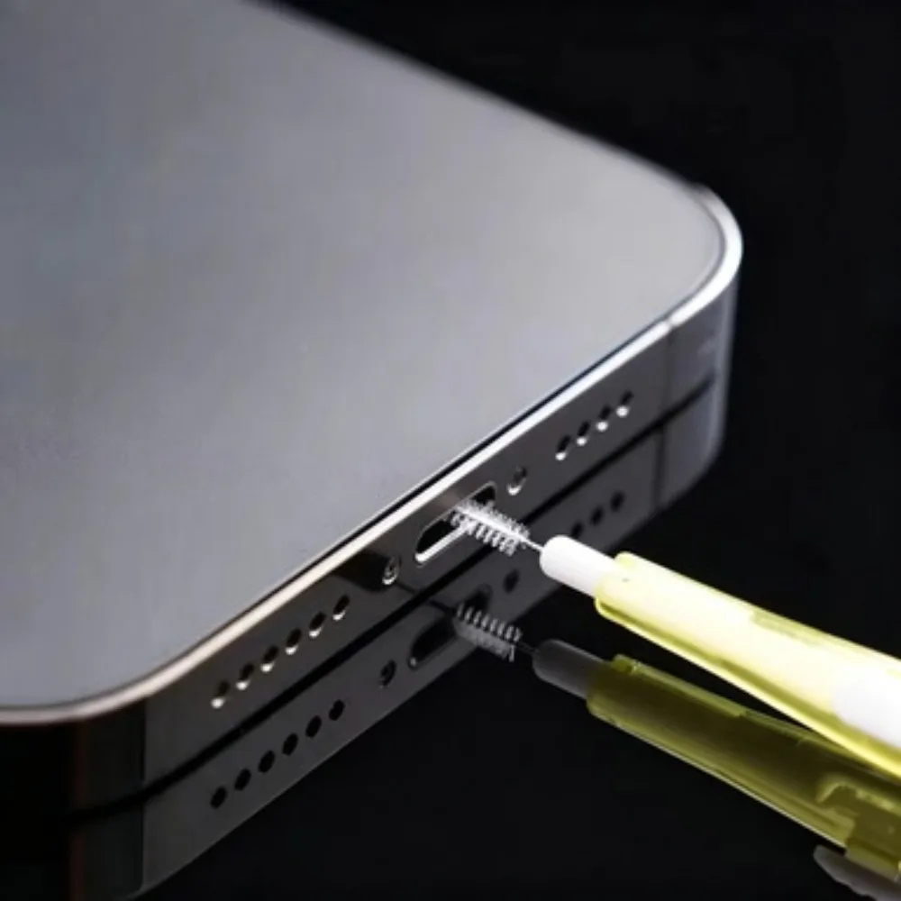 2-in-1 Cleaner Kit for Mobile Phone Speaker Charging Port Phone Speaker Earphone Cleaning Brush Set for iPhone Samsung Xiaomi