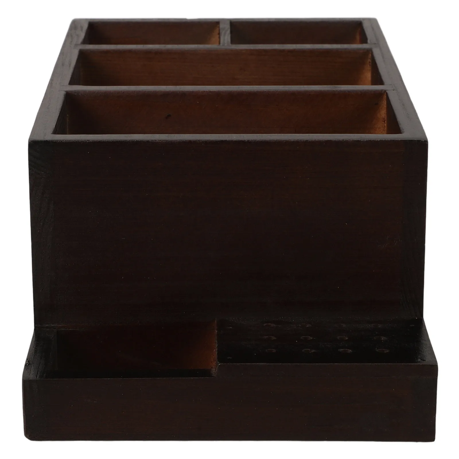 Natural Wood Nail Drill Bit Case Organizer for Grinding Heads Manicure Tools Storage Nail Art Training Salon Supply Display Box