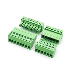 5 Coppie di Connettori Terminali a Passo 3.5mm Tipo Aereo 15EDGRK-3.5mm, Connettore Plug-in 2/3/4/5/6/7/8/10/12P Maschio + Femmina