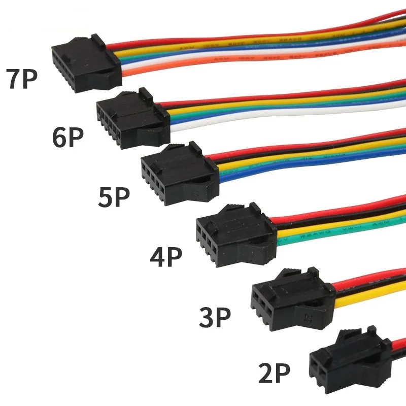5/10pairs JST LED Connectors 2pin 3pin 4pin 5pin 6pin,Male And Female Connector for 3528 5050 RGB RGBW RGBWW LED Strip light