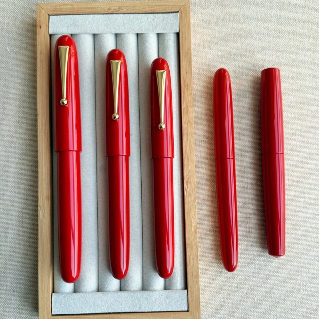 Handmade Lacquer Namiki Fountain Pen No. 6 Bock Fine Nib Cumberland Hard Rubber Ink Pen for Business Student Stationery Gift