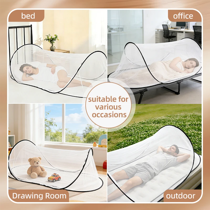 Single student dormitory travel camping anti-mosquito free installation folding portable large space encryption mesh mosquito ne