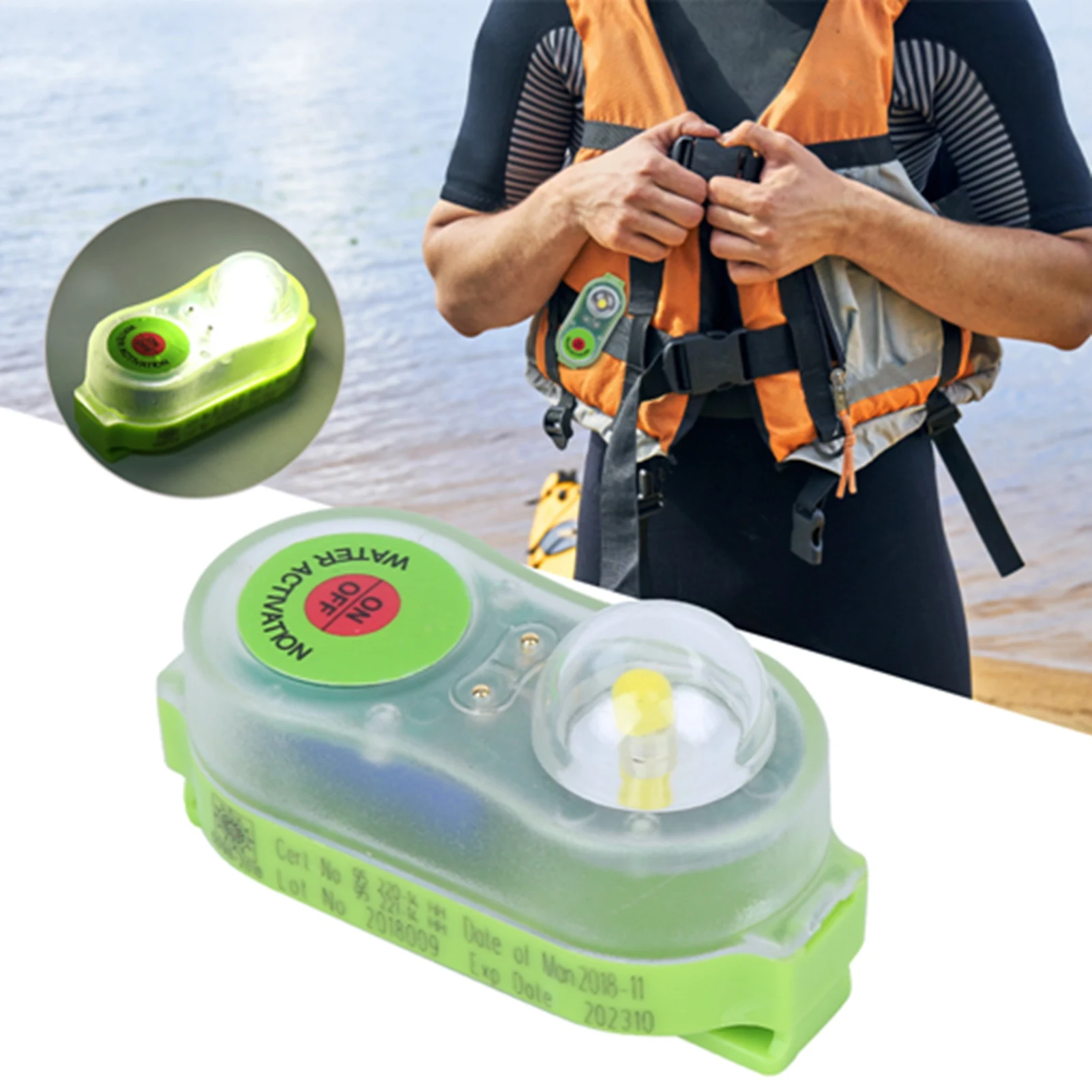 JHYD-I Schwimmweste Licht 30g Lithium Schwimmweste Licht LED Lithium/Cyan Lebensrettende Für Schwimmweste Erwachsene Kinder im Freien