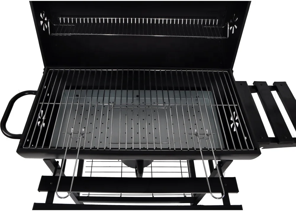 شواية فحم SEJR مع مدخن أوفست طاولة جانبية #5