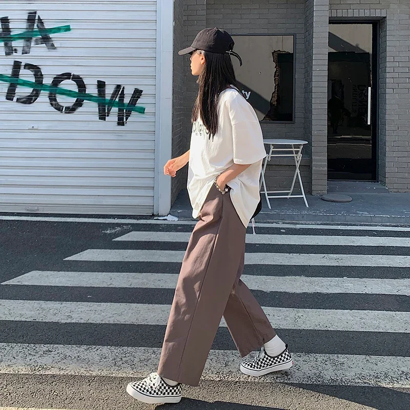 Cargo Hosen Frauen Lose Harajuku Kleidung S-5XL Hohe Taille Frühling Casual Hosen Street Hip-hop Teenager Täglich Unisex Koreanische