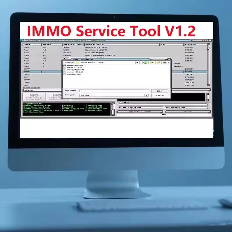 Car Repair Software IMMO Service Tool V1.2 Key Pin Code Calculator BSI VDO Dashboard off Virgin EPROM Support for 2017 Models