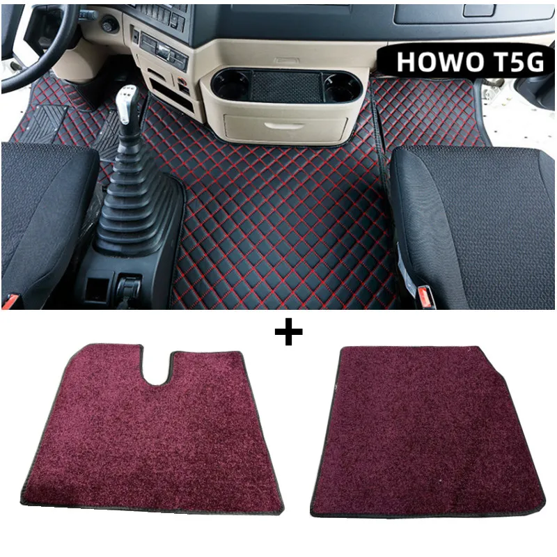 Floor Mats For Howo T5G High Floor Dump truckPads Surrounded Truck Supplies Cab Decoration