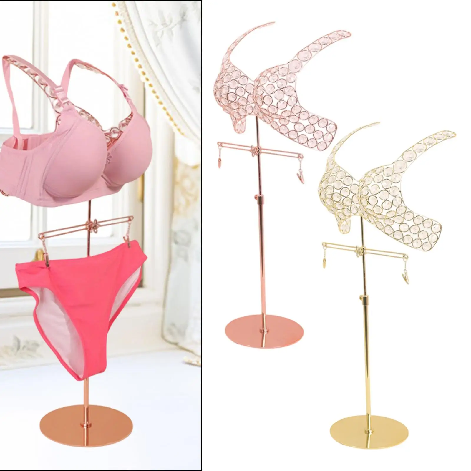 

Mannequin Underwear Bra Display Stand Sturdy Iron Underwear Display Hanger Underwear Showing Rack for Exhibition Mall Retail