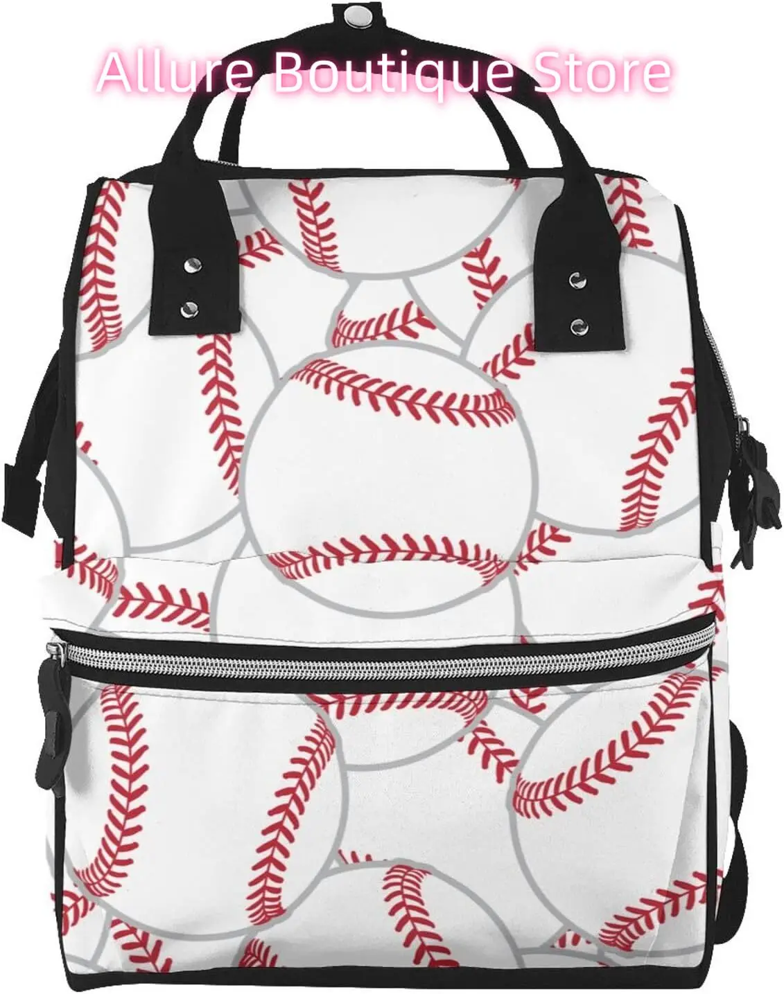 

Classic Golf Balls Diaper Bag Backpack for Women Large Capacity Nappy Bag Multifunction Waterproof Mummy Backpacks for Mom Dad E