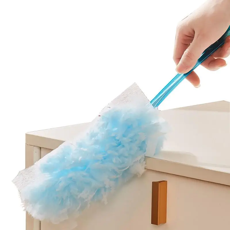 Home Cleaning Duster Durable Anti Dusting Brush With Hanging Hook Handheld Disposable Electrostatic Cleaner For Home Office