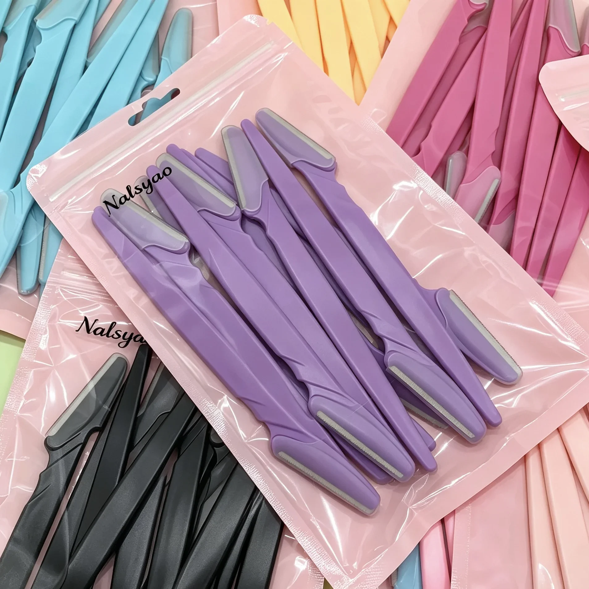Wholesale 5/10/30/40pcs Razor for Trimmer Eyebrow Women Men Shaver with Hair Face Protective Cover Safe