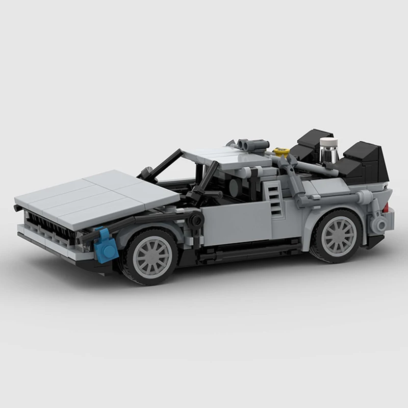 

Автомобиль MOC Назад в будущее, Delorean, Классическая модель, строительные блоки, машина времени, кирпичная игрушка, рождественский подарок, город, технический