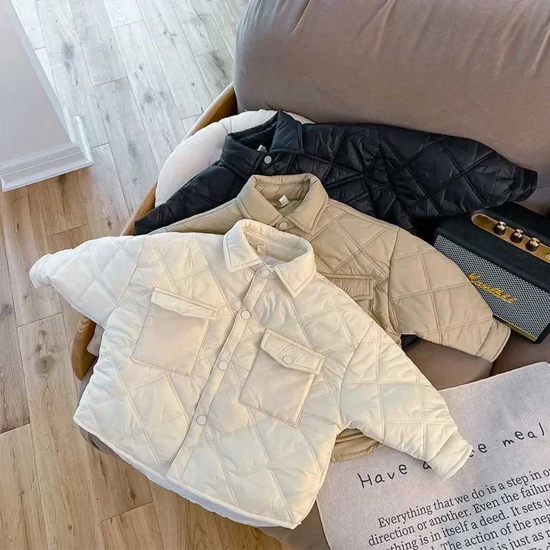 

Boys Lightweight Cotton-Padded Jacket Child Clip Cotton Jacket Children Autumn Thermal Cotton-Padded Clothes Fashion BabyCoat