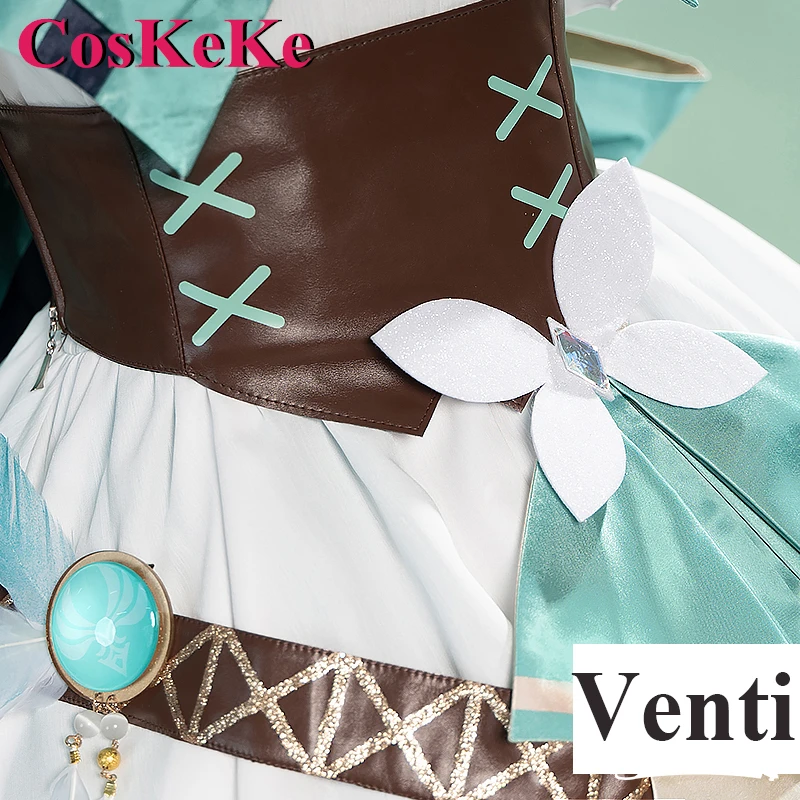 CosKeKe Venti Cosplay Anime Game Genshin Impact Costume Sweet Gorgrous Lolita Dress SJ Uniform Carnival Party Role Play Clothing