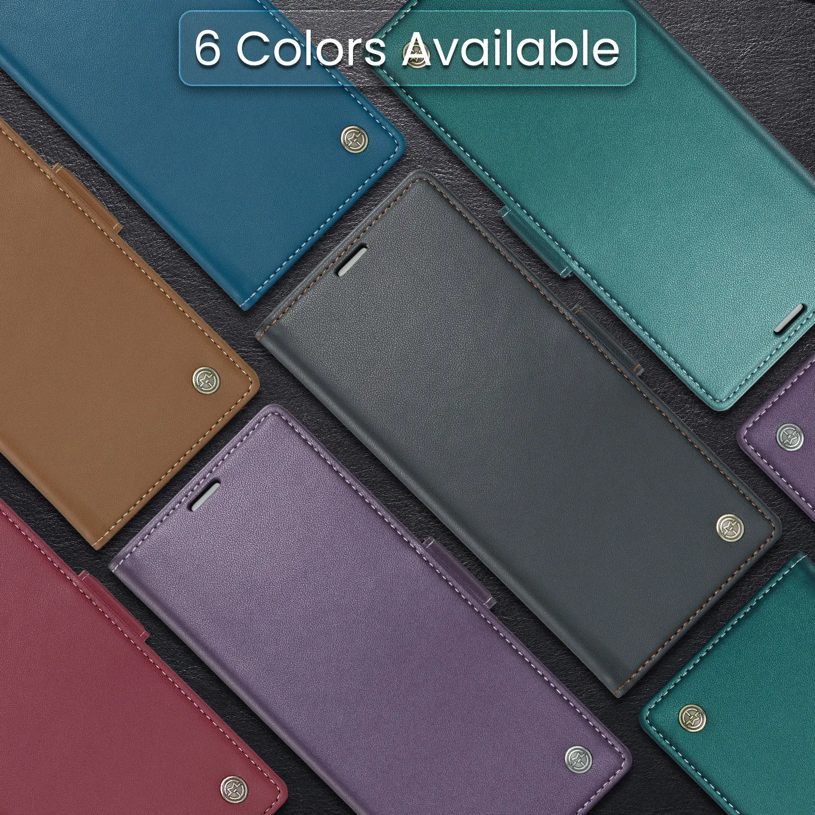 CaseMe Wallet Case for iPhone 16 15 14 Pro Max Plus 13 12 Mini Premium PU Leather Flip Case Magnetic Credit Card Holder Cover