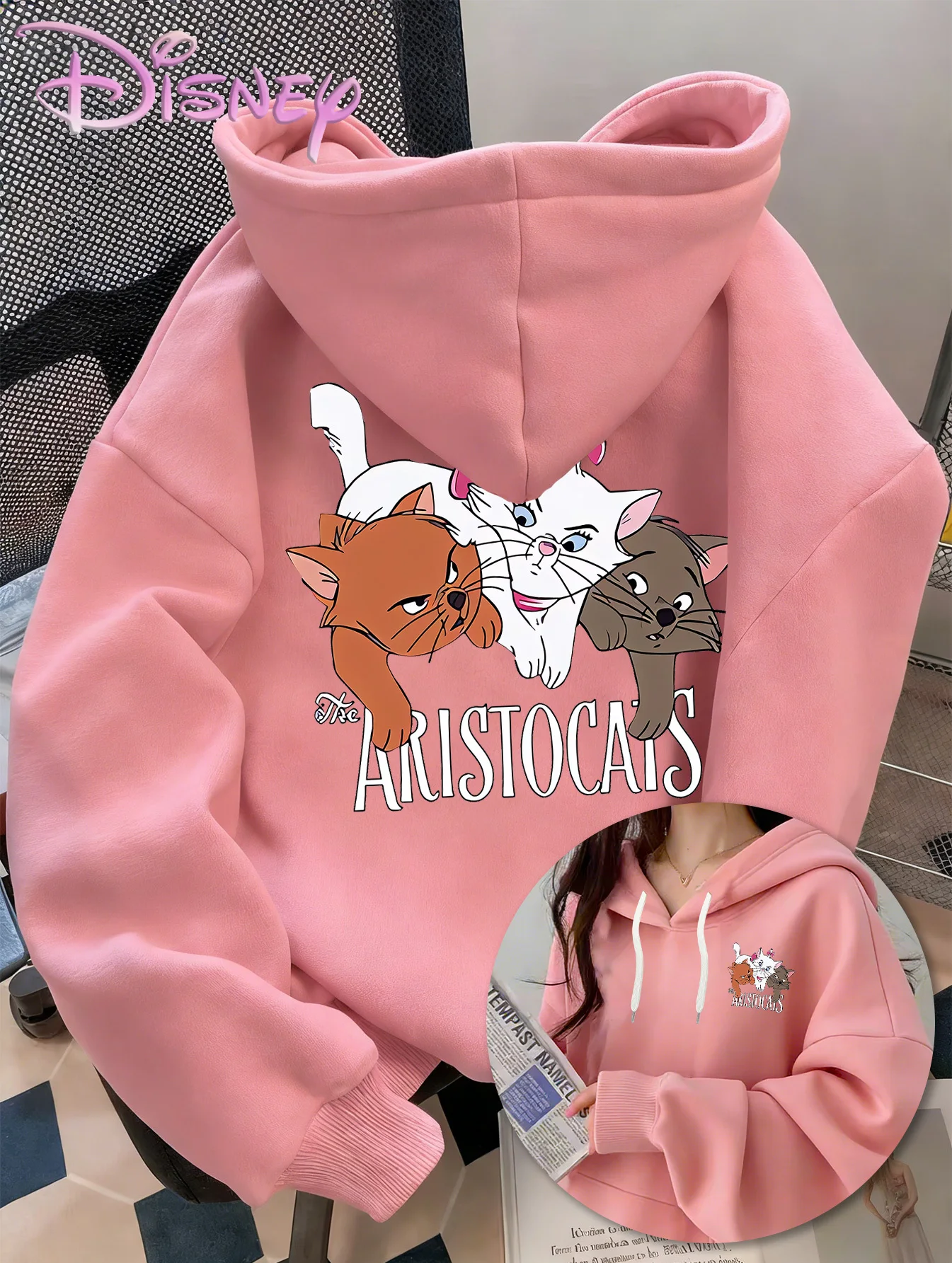 

Женская толстовка с карманами и анимированным принтом с тремя персонажами Disney, с различными узорами, удобная повседневная толстовка на осень-зиму