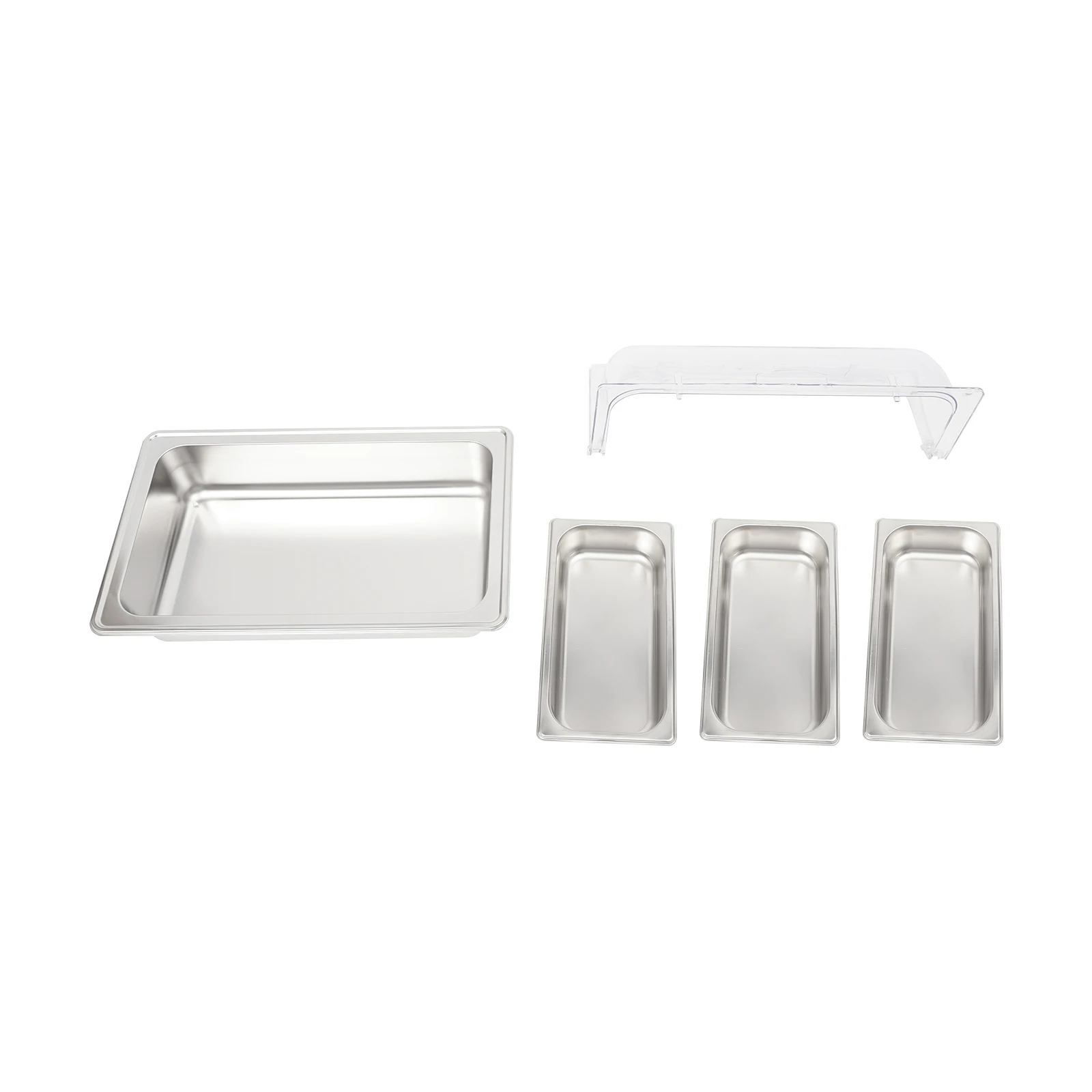 Buffet d'hôtel/Station de Buffet froid de mariage récipient d'affichage alimentaire en acier inoxydable à 3 compartiments récipient de fraîcheur de salade de fruits de mer