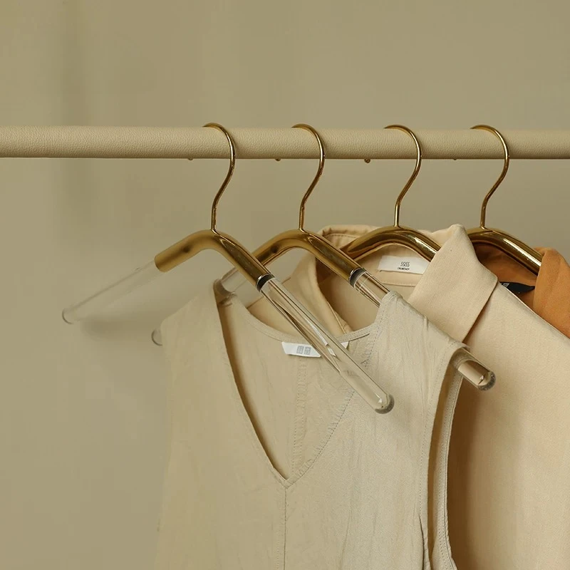 Creative Stainless Steel Hanger for Home Acrylic Clothes Rack for Women's Anti Wrinkle Garment Organizer Modern Display Stand