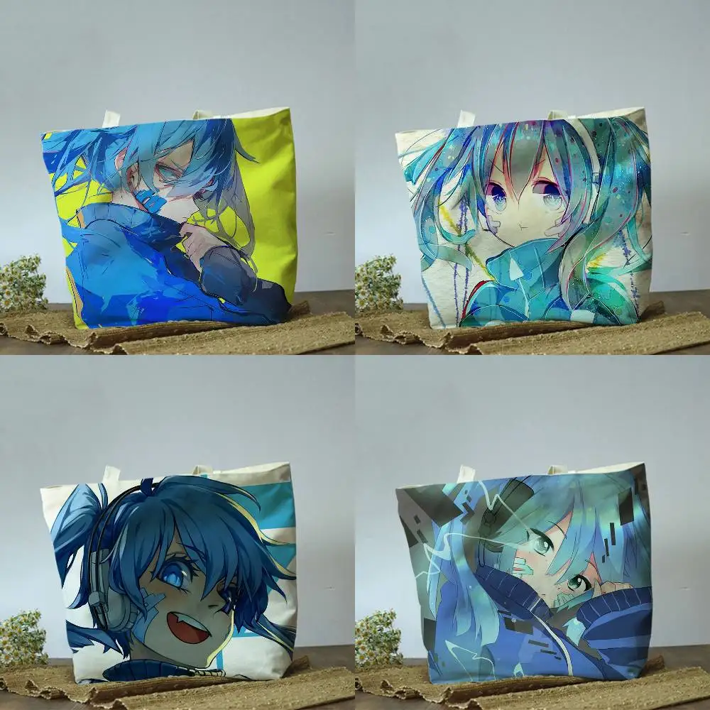

Ene Kagerou Project Plain Beige Cotton Polyester Canvas Shoulder Bag for Grocery & Travel