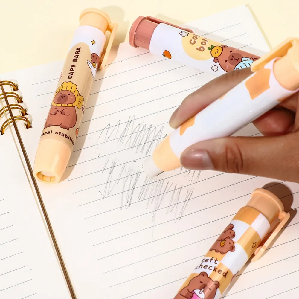 1pc niedlichen einziehbaren Capybara Radiergummi weich sauber mechanische Radiergummi Briefpapier Pressen Bleistift Radiergummi Student Geschenk