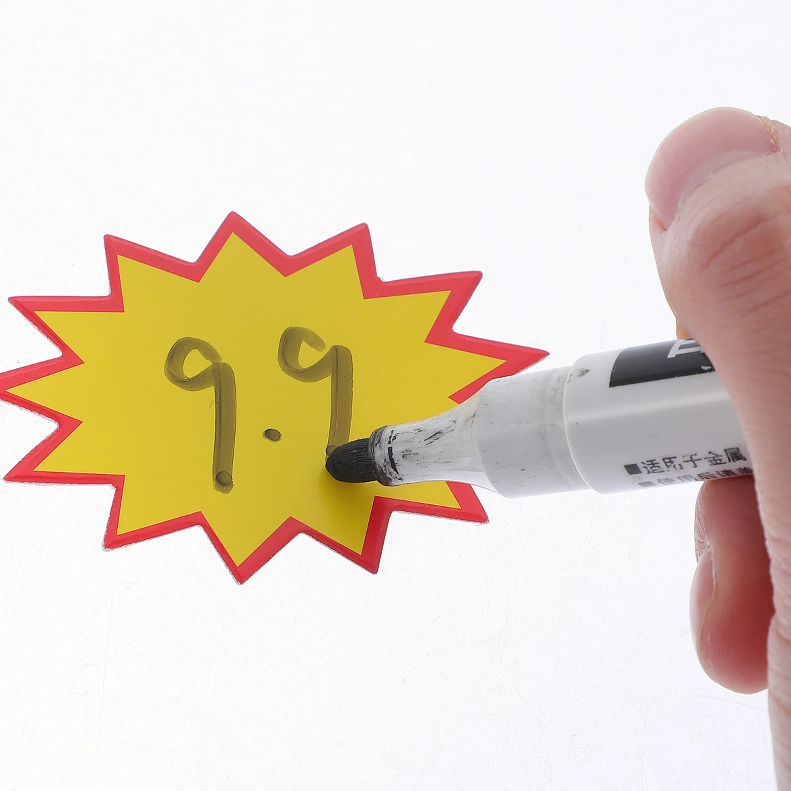 

400 шт. перезаписываемые ценники взрывной звезды дизайн розничный магазин ценовые этикетки распродажа знаки продажа этикетки магазин знаки маленькие бирки