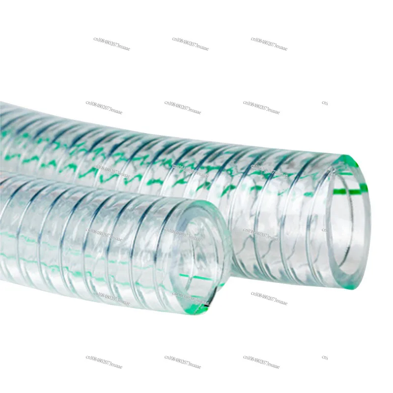 Threaded 1m Air Conditioning Fresh Air System Pvc Transparent Steel Wire Hose Corrugated Pipe Suction Pipe