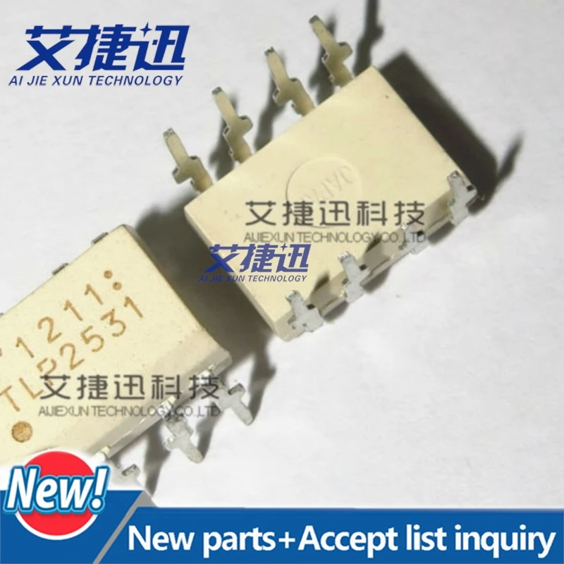 10Pcs TLP2531 DIP Optocoupler - IC Output, 2 CHANNEL LOGIC OUTPUT OPTOCOUPLER, 11-10C4, DIP-8 in stock 100%New and original
