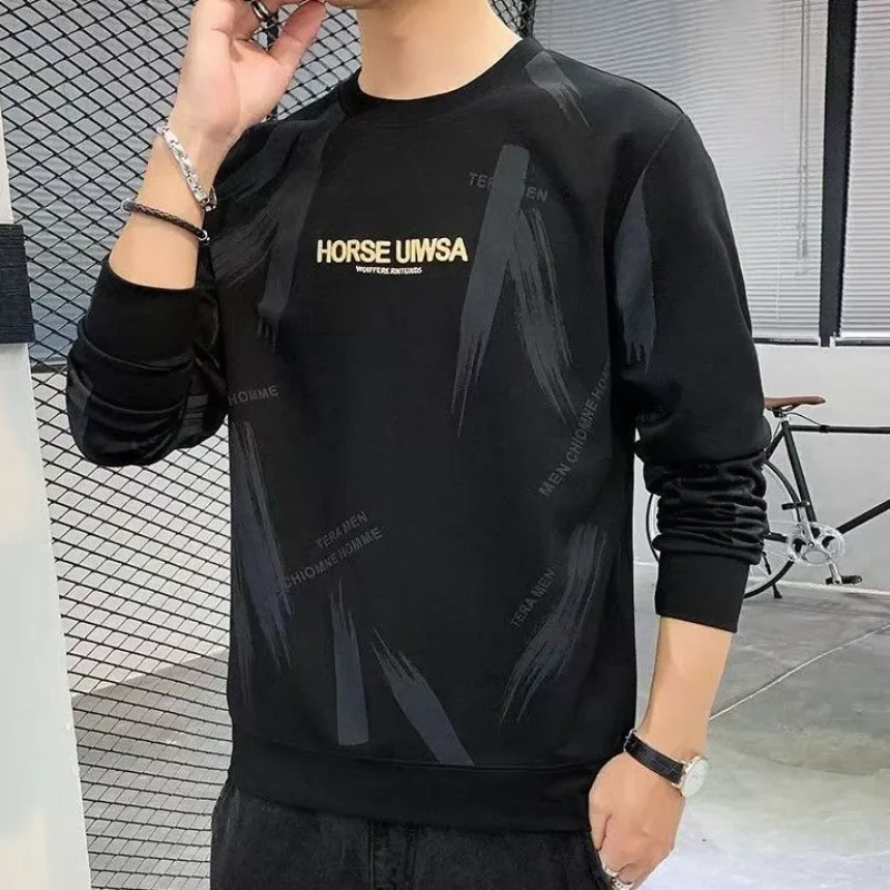 T Shirt For Man Big Size One Piece Men's Clothing High Brand Quality Top With Wholesale Sweatshirts 90s Vintage Y2k Pullover