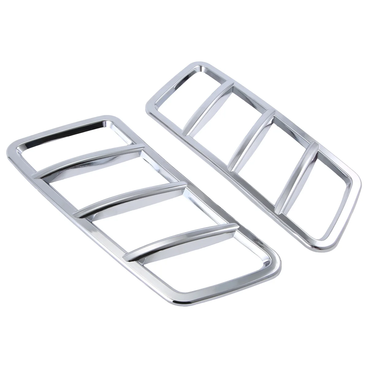 2PCS Car Engine Hood Grille Air Vent Outlet Cover for Mercedes Benz W166 GLE GLS ML GL,Chrome