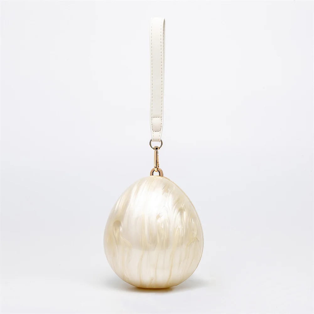 

Acrylic Shell Clutch Evening Bags Wedding Party Women Bead Luxury Brand Handbag Shoulder Crossbody Bag Female Mini Ball Wallets