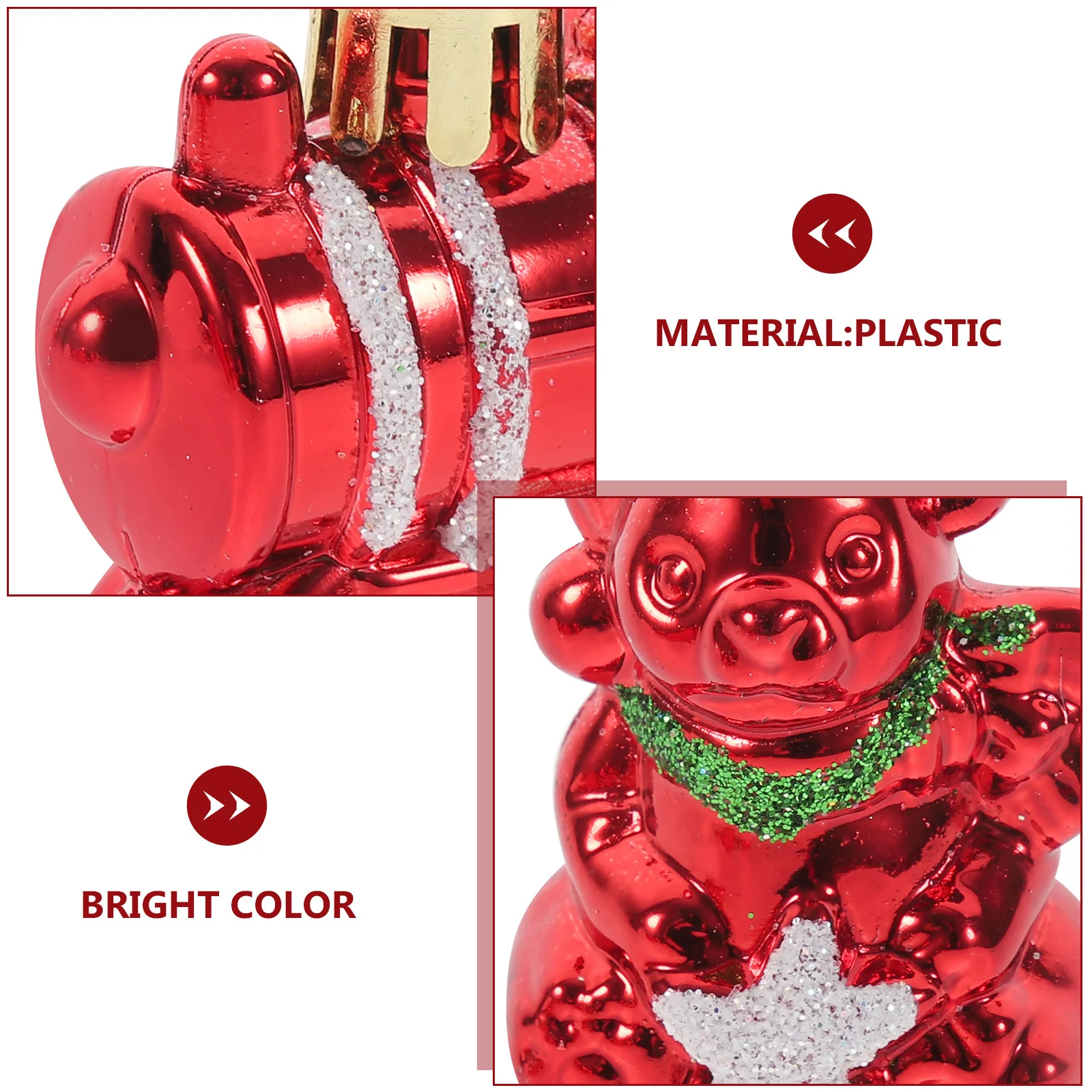 

Christmas Balls on Top of The Tree Ornament Hat Xmas Topper Small Plastic Ornaments Finial for