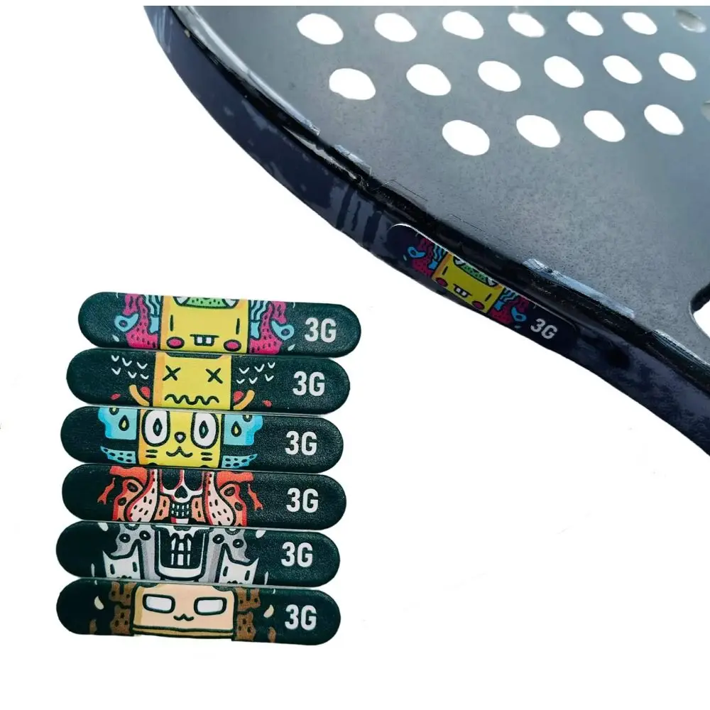 Self-Adhesive Tennis Racket Weighted Sticker Cartoon Design Lightweight Pickball Racket Weighted Sticker Adjustable Weight