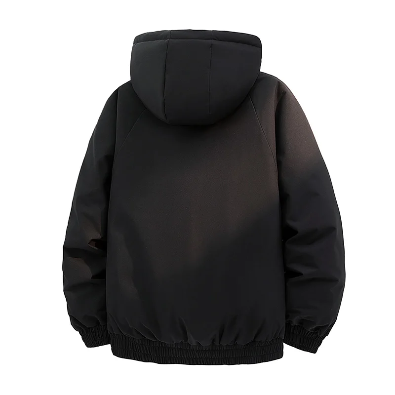 الشتاء الرجال في الهواء الطلق موضة الاتجاه يندبروف تنفس مقنعين أسفل سترة عالية الجودة العصرية الدافئة والباردة والدليل على سترة #2