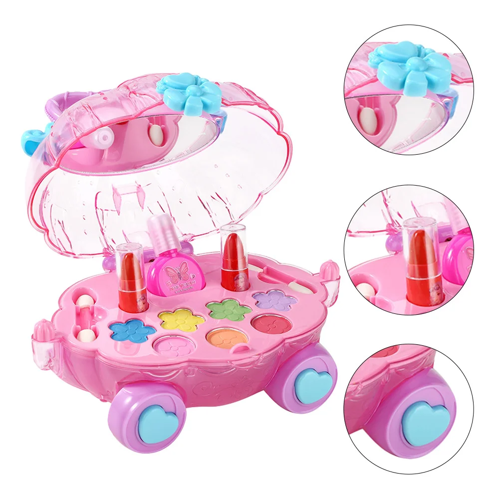 1 ensemble 1 ensemble de maquillage pour enfants Soluble dans l'eau sûr Abs simulé Kit pour les filles jeu de rôle enfants maquillage lavable