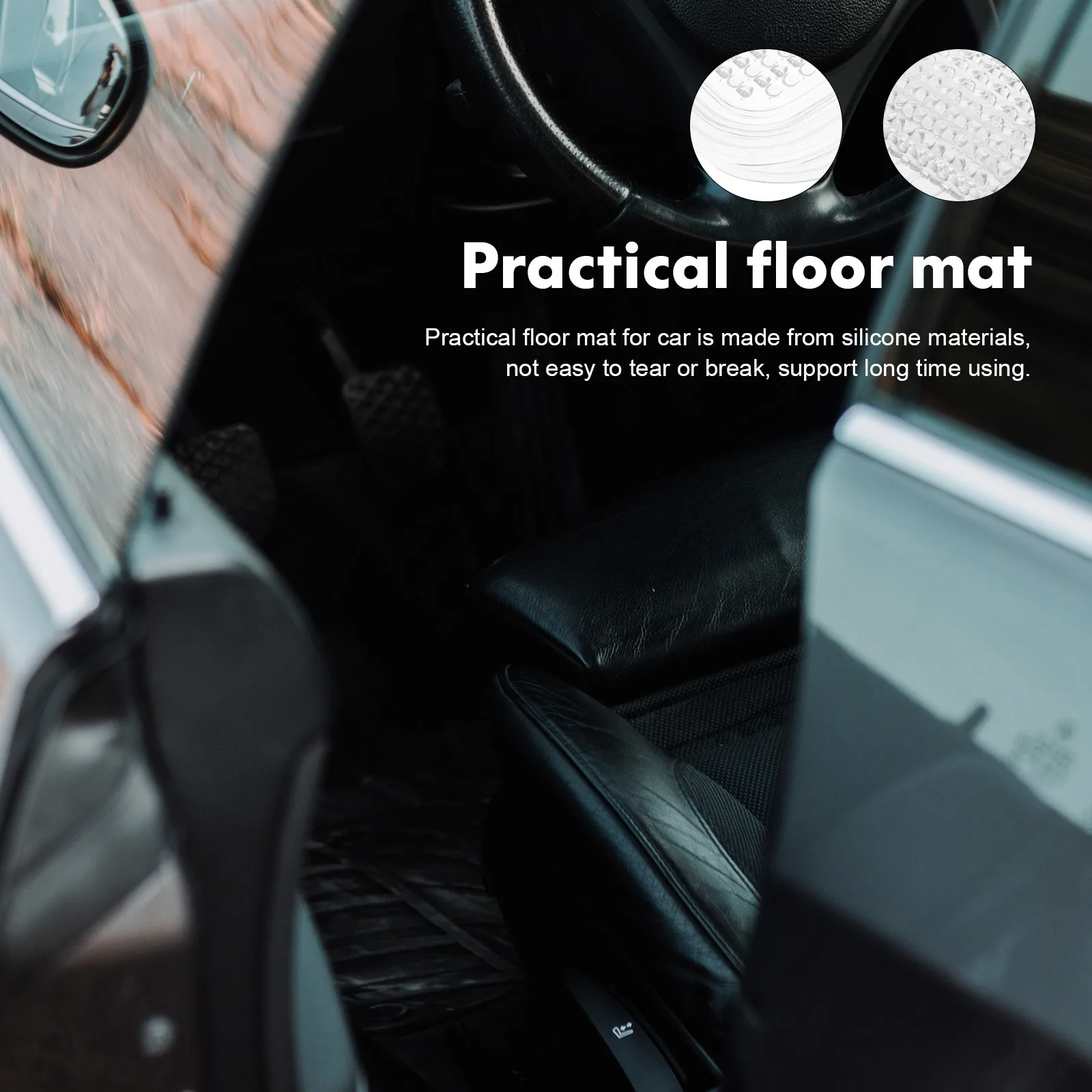 

Silicone Car Floor Mat Front Seat Foot Mats Automotive Accessories Gift for Car Owners Floor Mats for Cars Vehicle Foot Mat