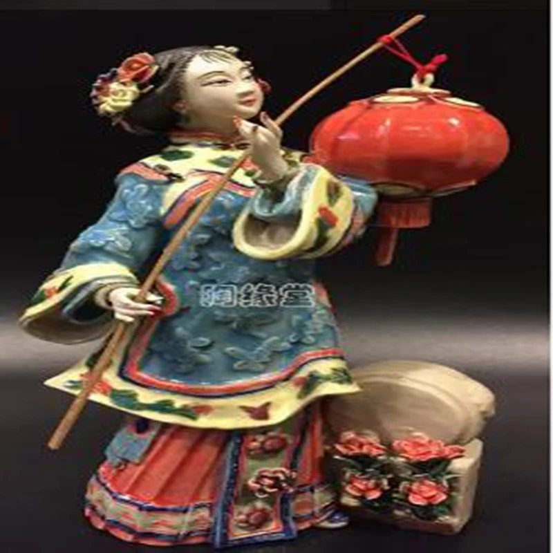 

handicraft Shiwan doll household ornaments classic ladies pieces creative master works girl Beauty figure Sculpture statue Home