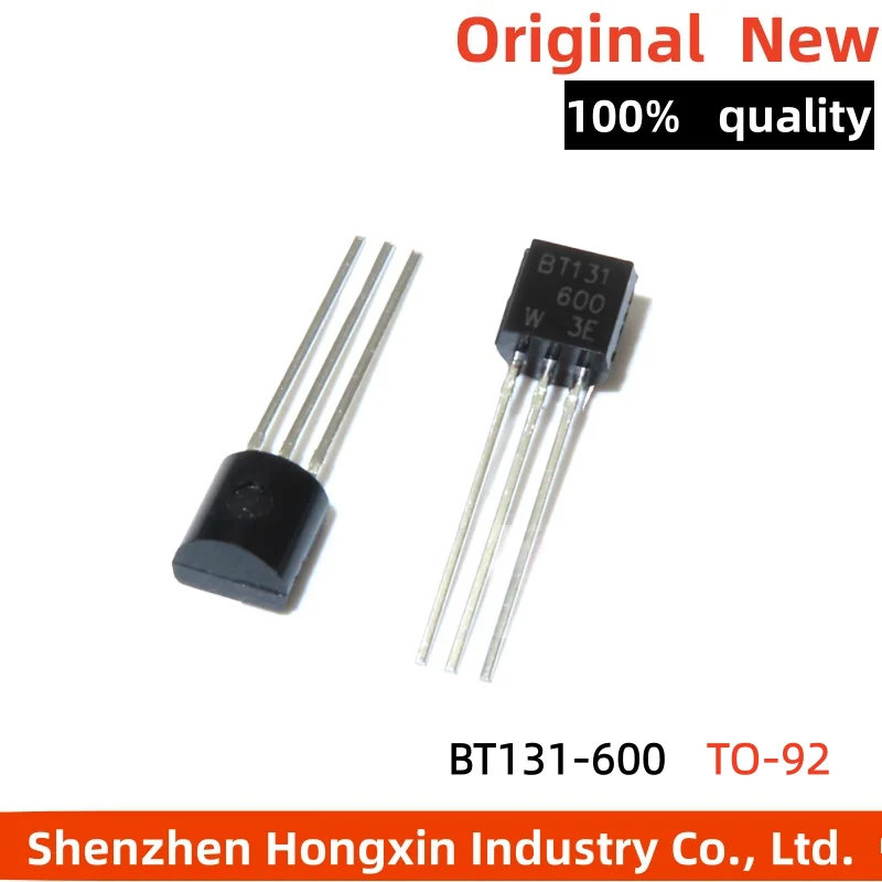 100 pieces BT131-600 direct insertion TO-92 600V/1A bidirectional thyristor rectifier transistor