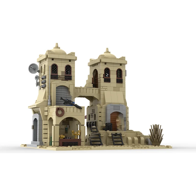 Medieval Castle Model Moc Building Bricks Modular Desert Tower # 4 Model Technology Blocks Christmas DIY Toy Construction Gifts