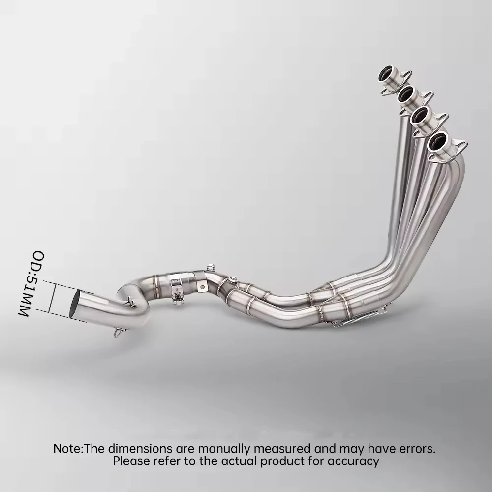 Universal 51mm Motorcycle Exhaust System Front Link Pipe Muffler for Honda CB650F CB650R CBR650 CBR650F 2014 - 2025 view 2