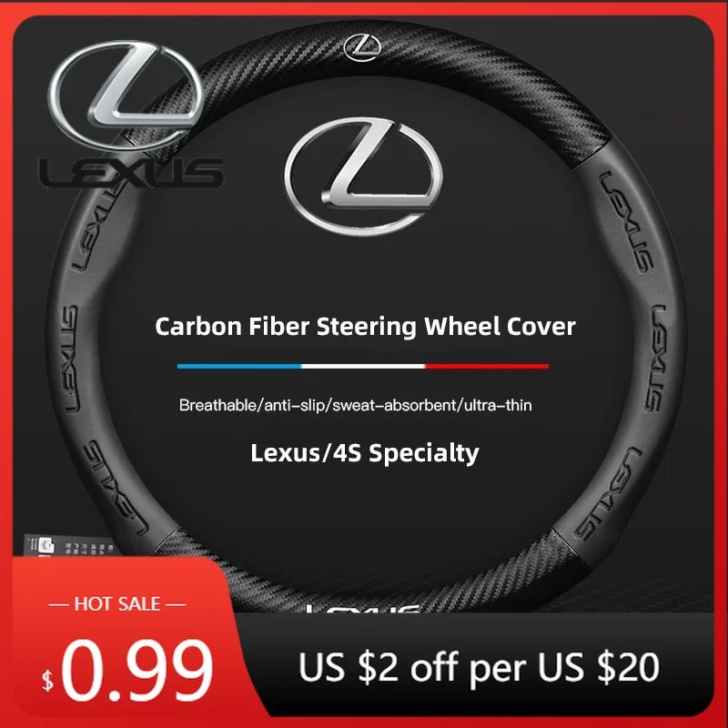 

Interior Stickers For Lexus Steering Wheel Cover Genuine Leather Carbon Fiber Thin Fit IS300h IS250 RX350 NX300h LX570 RX450h CT