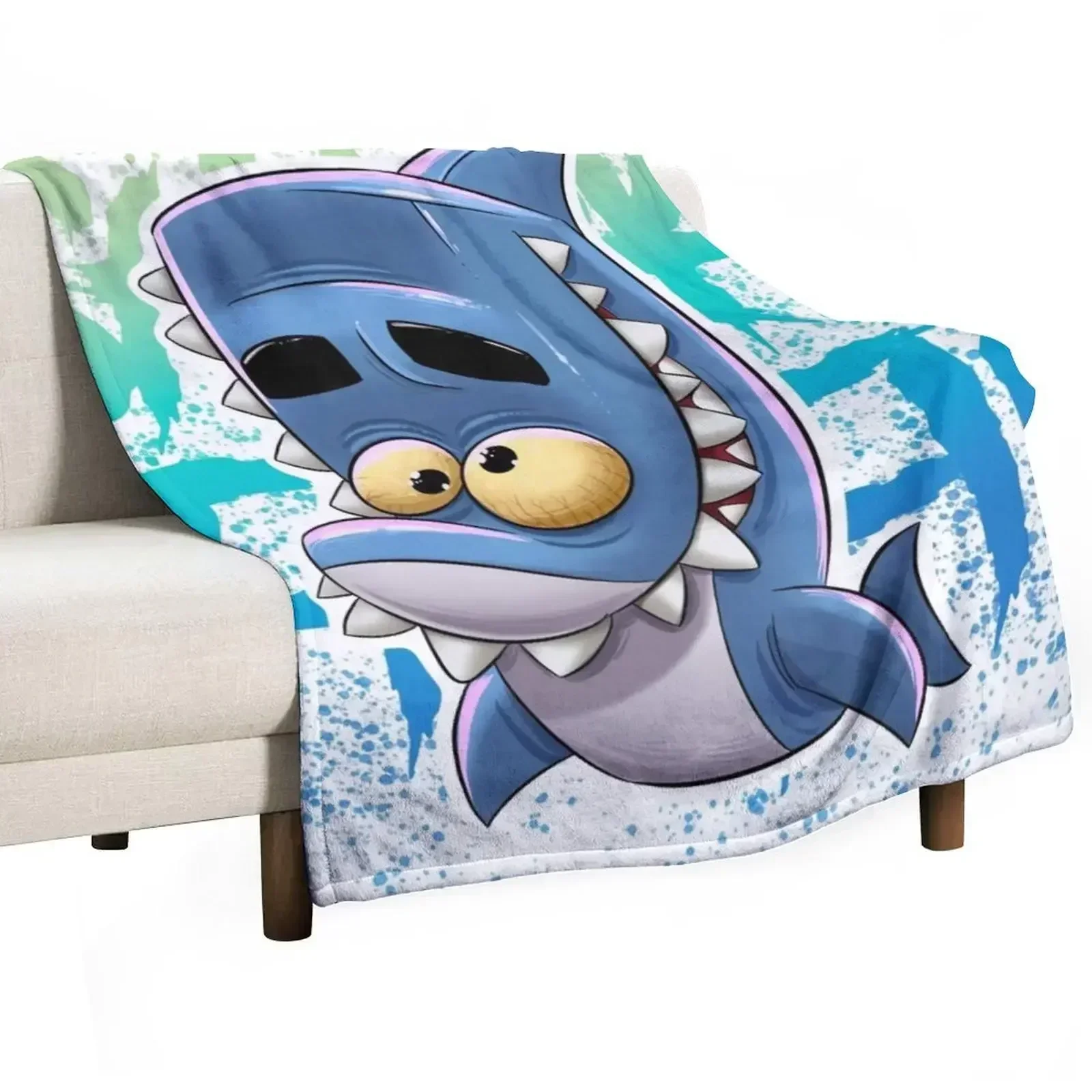 zooba shark fin Throw Blanket Sofas Soft Plush Plaid Kid'S Blankets