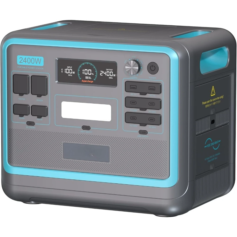 

SYD2400 Portable Power Station, 2048Wh LiFePO4 Battery Backup, 2400W Solar Genarator with 500W Solar Input, Power Outages