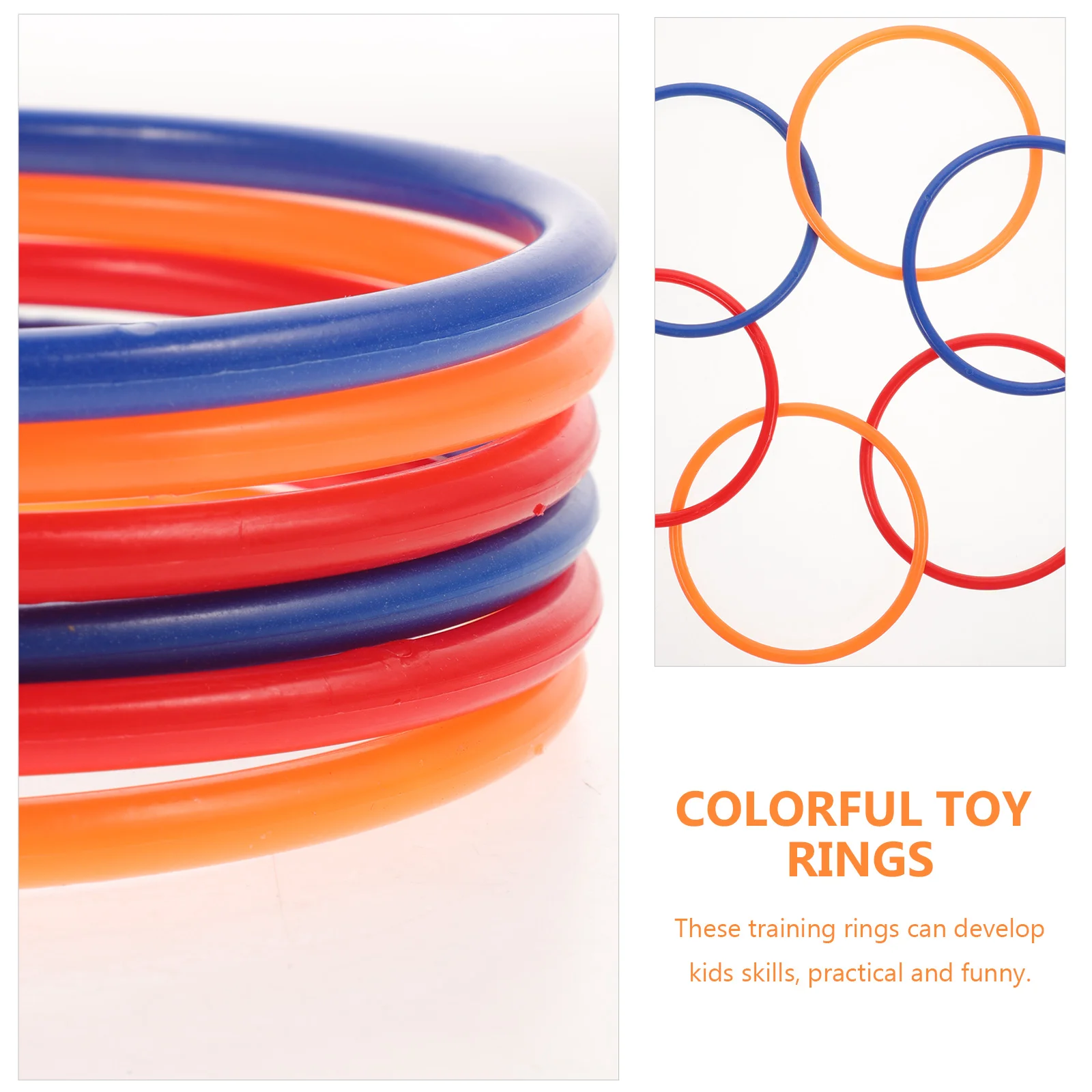 24 Pcs Throw Toss Toy Ring The Practical Training Rings Plastic Creative Toys Child